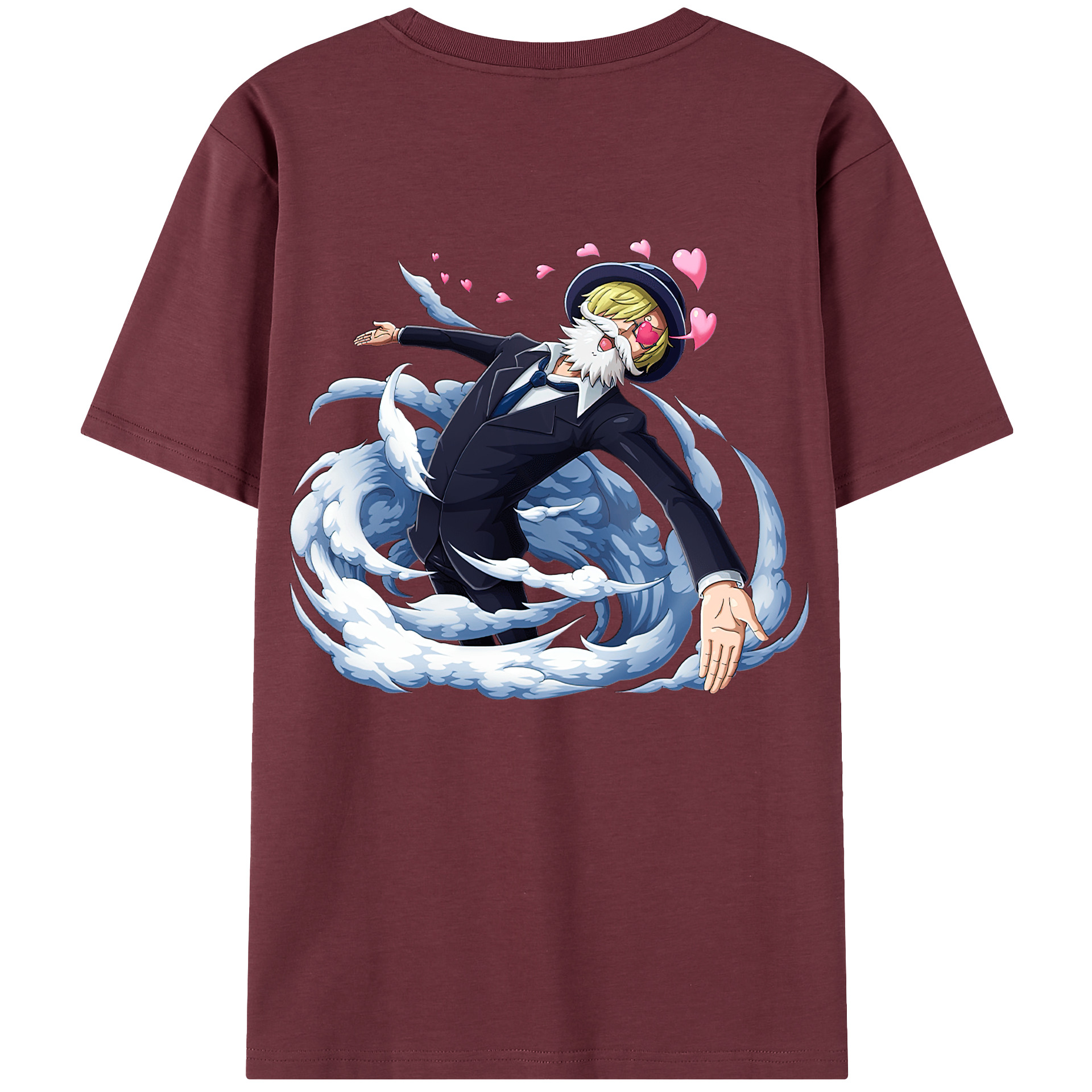 ワンピース サンジ ONE PIECE Sanji 綿100％半袖Tシャツ（背面プリント）